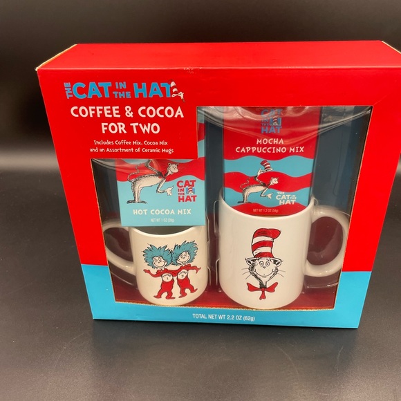 The Cat In The Hat Coffee Mugs New In Box - Picture 1 of 4